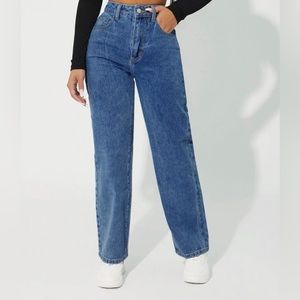 High waisted petite straight leg jeans!